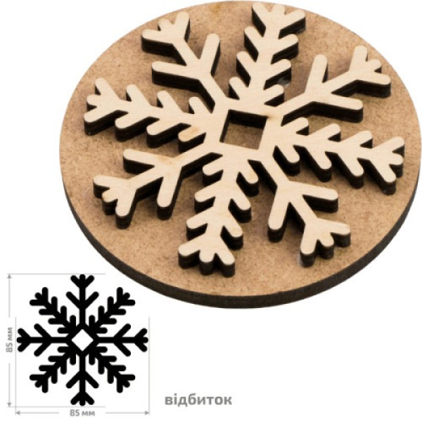 Embossing stamp "Rosa Talent" /185/ No. 2, "Winter" series, 8.5x8.5cm