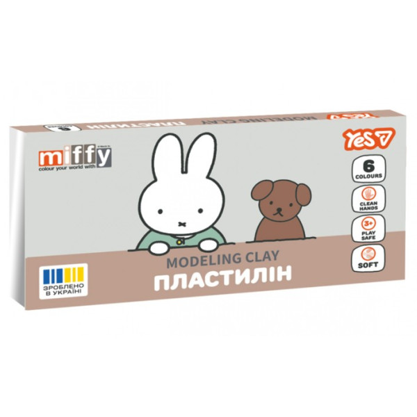 Пластилін 6 кол. 120г "Yes" /540726/ "Miffy" (1/40)
