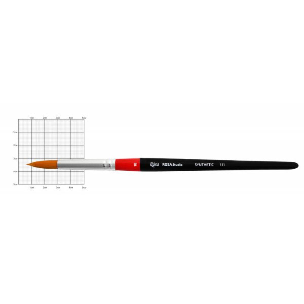 Round synthetic brush "ROSA Studio" /111/ No. 10, k.r. (1/12)