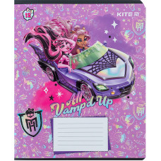 Тетрадь уч. "Kite" 12л.# /MH24-232/ "Monster High" УФ лак+глитер (25/600)