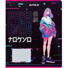 Тетрадь уч. "Kite" 12л.== /K24-234-1/ "Kite Anime" гиб. лак + УФ лак (25/600)