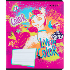 Тетрадь уч. "Kite" 12л.== /LP24-234/ "My Little Pony" УФ лак + глитер (25/600)