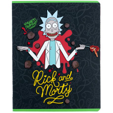 Тетрадь уч. "Kite" 24л.== /RM24-239/ "Rick & Morty" софт тач + УФ лак (20/320)