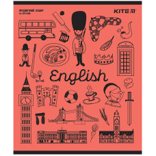 Тетрадь уч. "Kite" 48л.== /K24-240-18/ ПРЕДМЕТКА гибр лак+УФ,Sketch, англ.язык (8/192)