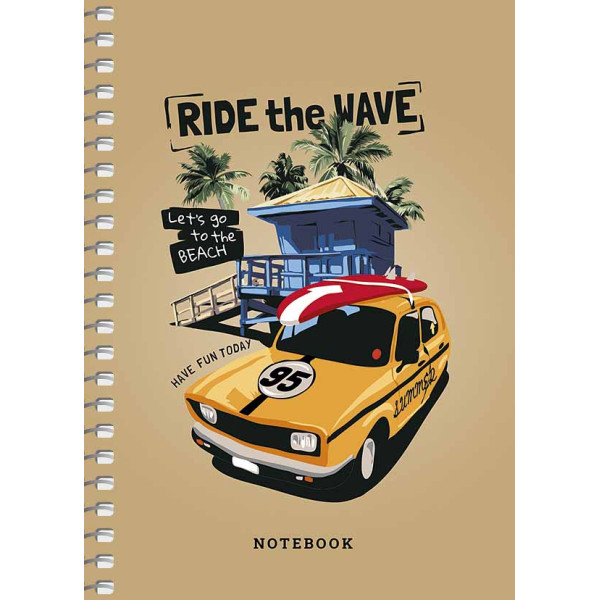 Sketchbook A6/80 sheets. "Student" KRAFT obkl., sp. /A6-SC-080-6119/ without lining, cream block, VD varnish, 70g/m2 (4/144)
