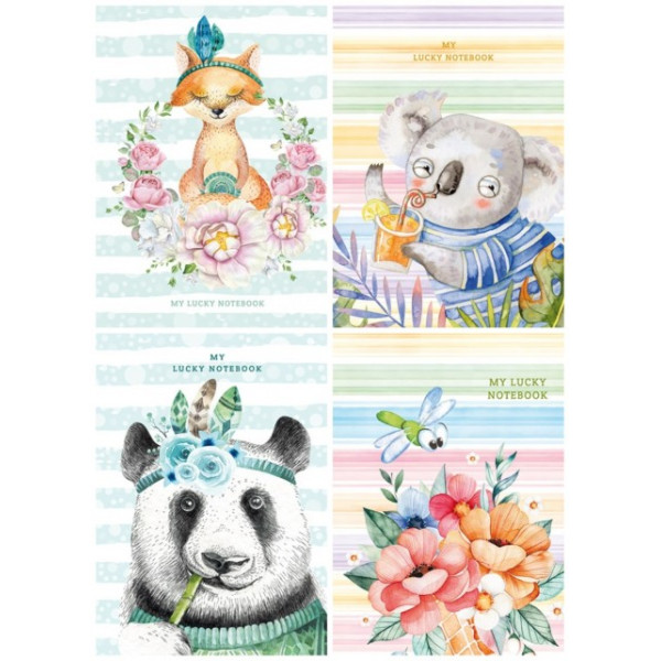 Notebook 128x165 / 64 sheets "Mandarin" ## int. 19286-19289 (48)