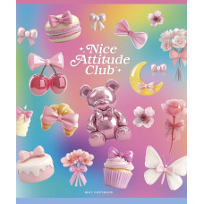 Тетрадь уч. "Star" 36л.== /3525L/ "Nice Atitude Club" УФ-лак (девочка) (20/160)