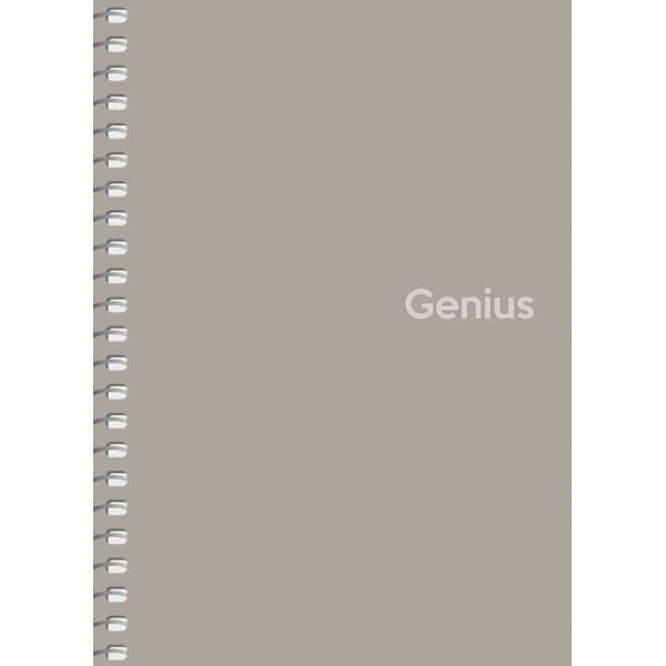 Notebook "Genius" spiral /A6-080-6807K/ ##, plastic 0.5 mm, 70 g/m2, rounded corners (4/160)