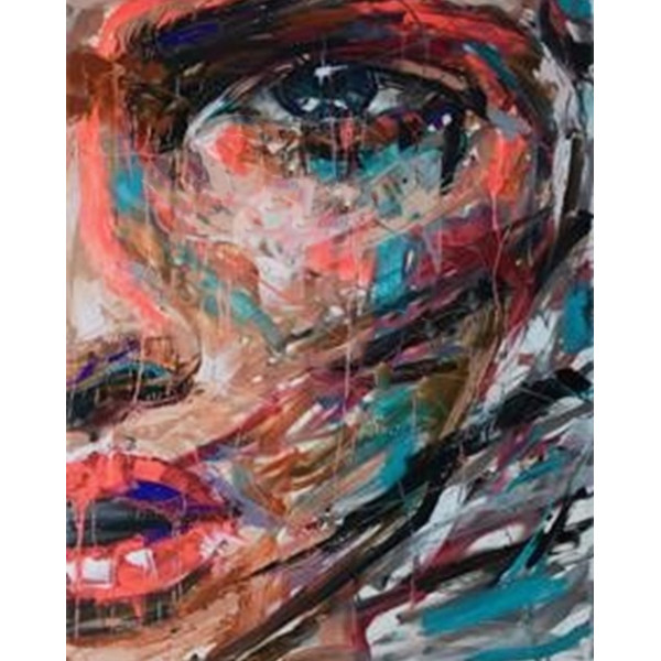 Diamond mosaic "Go to art" /177013/ "View" 40*50 cm on a stretcher