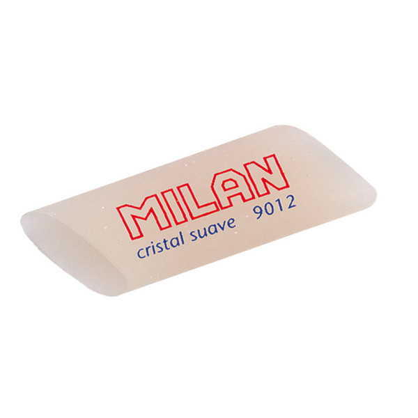 Гумка "MILAN" /9012/ овальна жовта напівпрозора "Cristal suave"  6,8*2,6*1,1см (12/300)