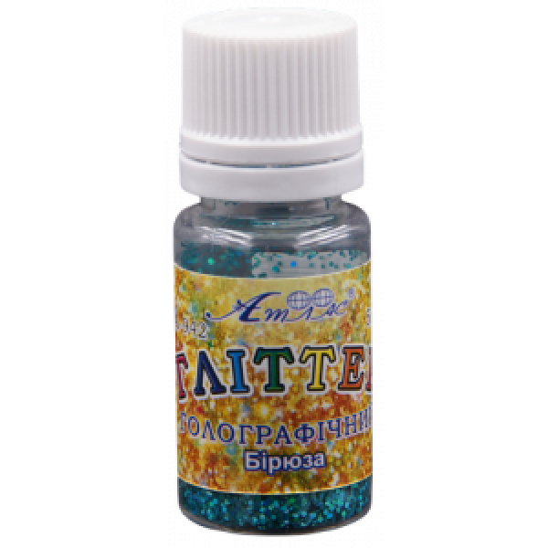 Glitter Holograph. "Atlas" /AS-2003, A-942/ Turquoise 5 g, in layer. jars (1/6)