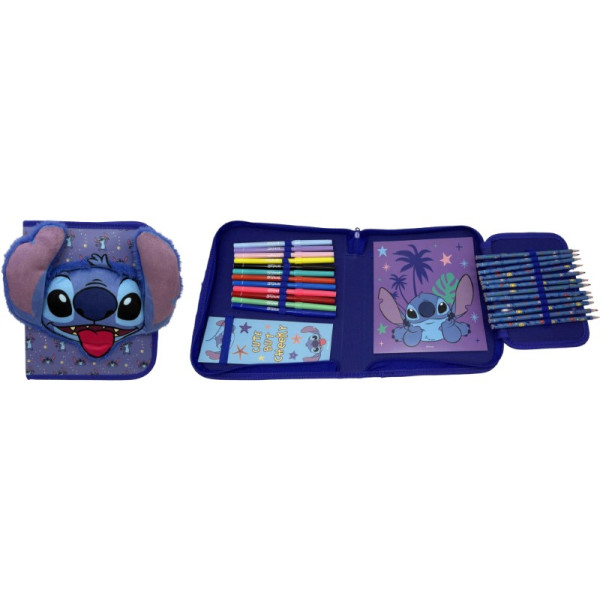 Coloring page 30 sheets. /028-B/ "Stitch" 21*25 cm, markers 12 colors, pencils 12 colors, stickers 3 sheets. (1/15)