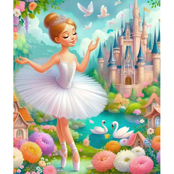 Diamond mosaic "Go to art" /177334/ "Magic ballerina" 23*30cm on a 5D stretcher