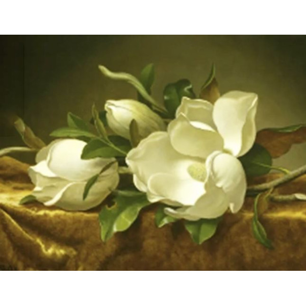 Diamond mosaic "Go to art" /177285/ "Magnolias" 30*40 cm on a 5D stretcher
