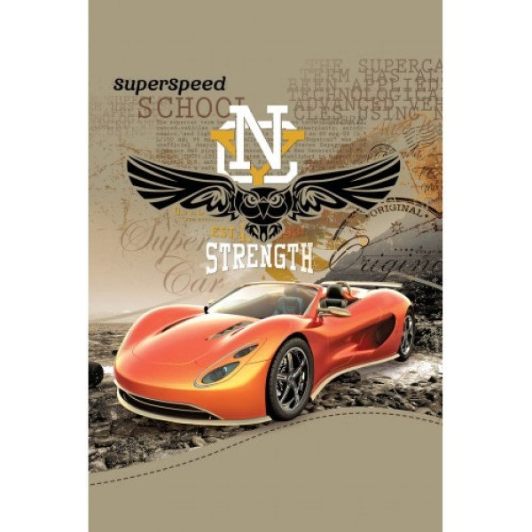Notepad A6/40 sheets "Backpack" /ZK-17/ "CARS" # spiral on top, cover card. mix (1/25)
