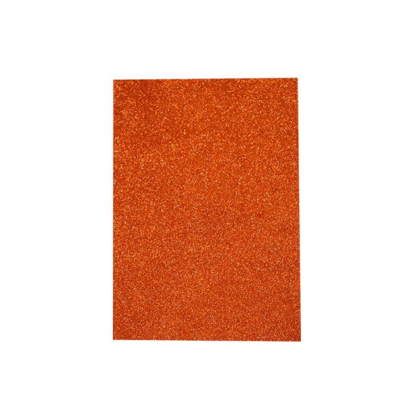 Flexica (foamiran) with glitter "WB" /7940/ 20*30cm, ORANGE, 2mm (10 sheets/pack) (1/100)