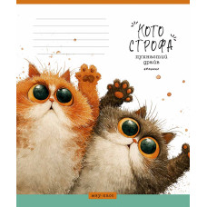 Зошит уч. "Школярик" 12арк.// /3778C/ "КотоСтрофа" ВД-лак (нейтр) (30/300)