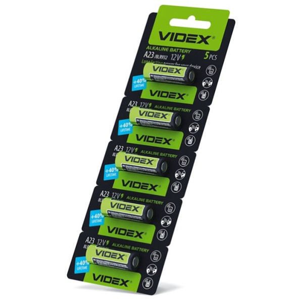 Battery "Videx" /A23 8LR932/5bl/735/ alkaline, 12V, mini pinky (5/50)