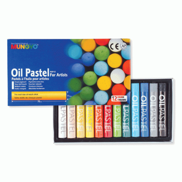 Professional oil pastel, 12 colors, MOP-12, MUNGYO/037/ (1/12)