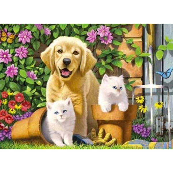 Алмазна мозаїка "Go to art" /178795/ "Садівники" 20*30см на підрамнику