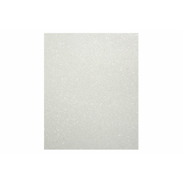 Flexica (foamiran) with glitter "WB" /8946/ 20*30cm, WHITE, 2mm (10 sheets/pack) (1/100)