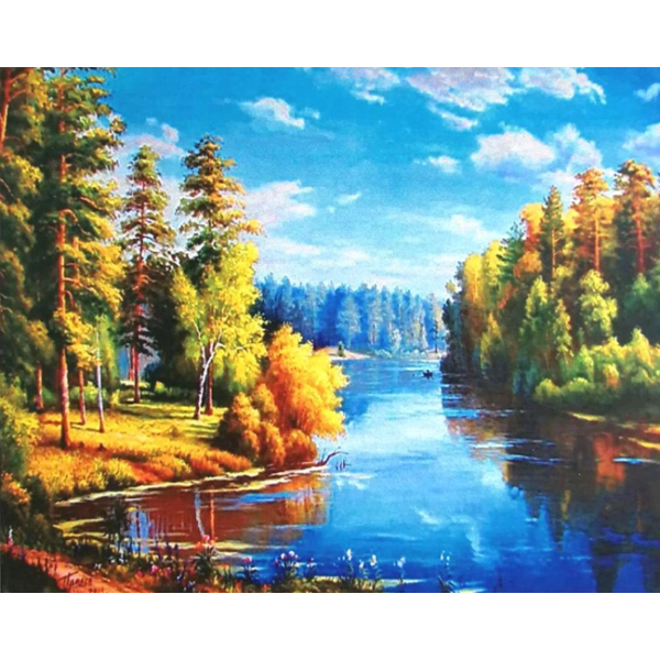 Diamond mosaic "Go to art" /187049/ "Summer has passed" 30*40 cm