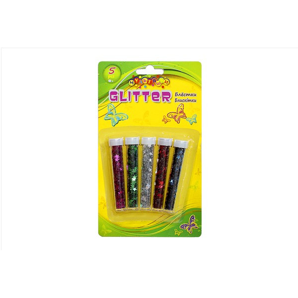 Glitter for creativity /8147/ "Stars" 5 pcs/blister (1/120)