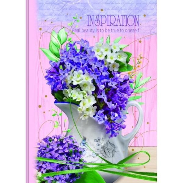 Notebook A5/80 sheets. "Rucksack" /PPT-2/ series "FLOWERS" # tv/lam. envelope, spiral on the side, 60 g/m2, mix (1/12)