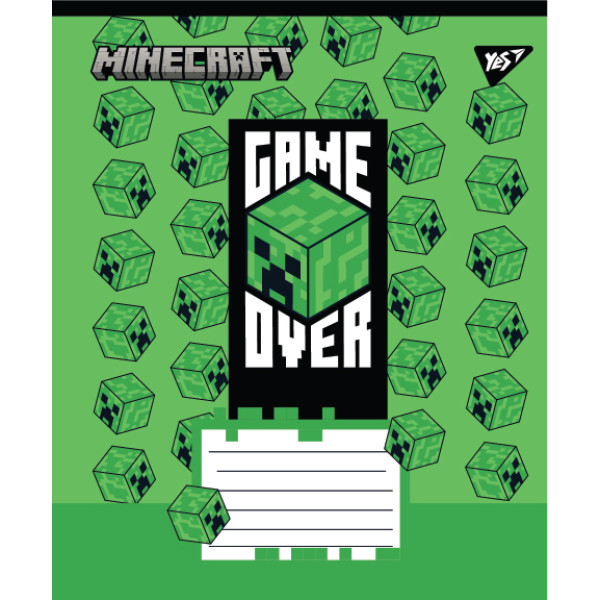 Student's notebook "YES" 24 sheets # /767568/ "Minecraft Walls" (20/320)