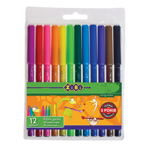 Felt-tip pens 12 col. "ZiBi" /ZB.2802/ (1/24/144/2880)