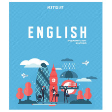 Тетрадь уч. "Kite" 48л.# /K23-240-26/== ПРЕДМЕТКА "Urban, англ. язык", софт тач+УФ (8/192)