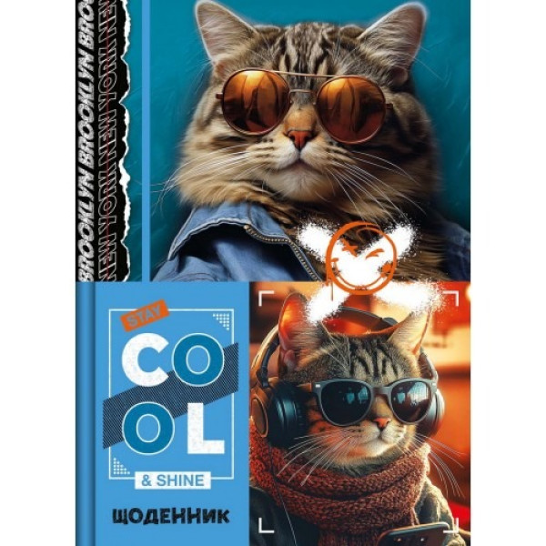 School diary "Ryukzachok" /Ш-12/2025 TV. ENVIRONMENT "JOURNAL COVERS" B5/40 sheets. 2+2, mix (1/12)
