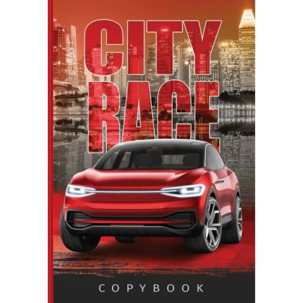 Notebook A5/64 sheets. "Rucksack" /TP-22/ series "CARS" # tv. lama cover, 50 g/m2, mix (1/16)