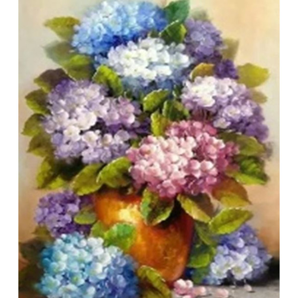 Diamond mosaic "Go to art" /187102/ "Bouquet of hydrangeas" 40*50 cm