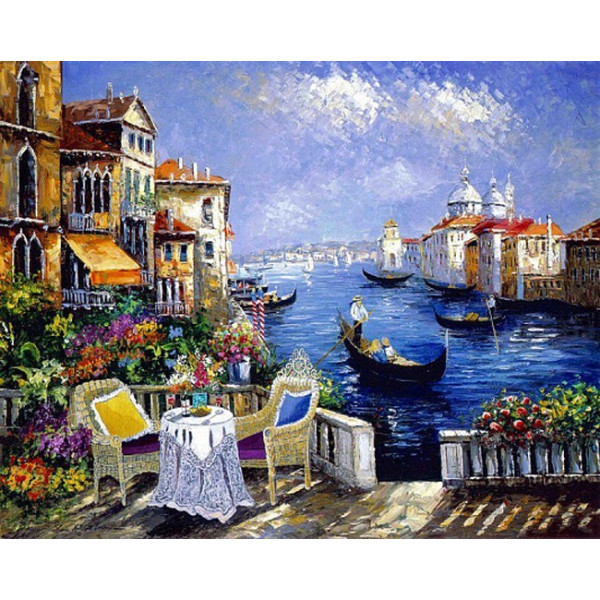 Алмазна мозаїка "Go to art" /178952/ "Улюблене місто" 30*40см на підрамнику