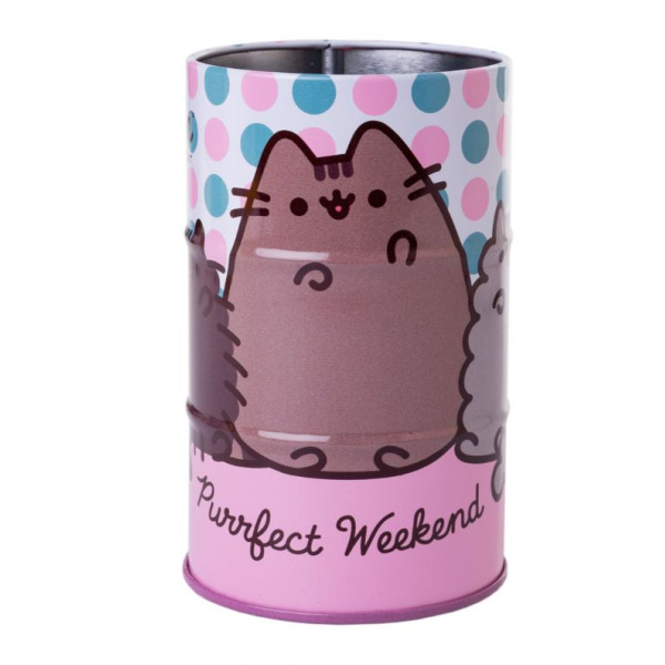 Стакан-підставка для ручок "YES" /708099/ «Pusheen» бочка, метал (1/50/100)