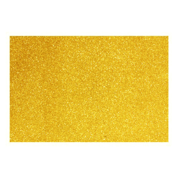 Flexica (foamiran) with glitter "WB" /10501/ 20*30cm, GOLD, 1.8mm (10 sheets/pack) (1/100)