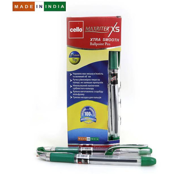 Ballpoint/oil pen CELLO "Maxriter XS" 0.7mm, GREEN (12/120/1200)