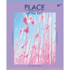 Тетрадь уч. "YES" 24арк. == / 763268 / мат. ламинация + фольга синяя + УФ-выб. Place of the best (10/160)
