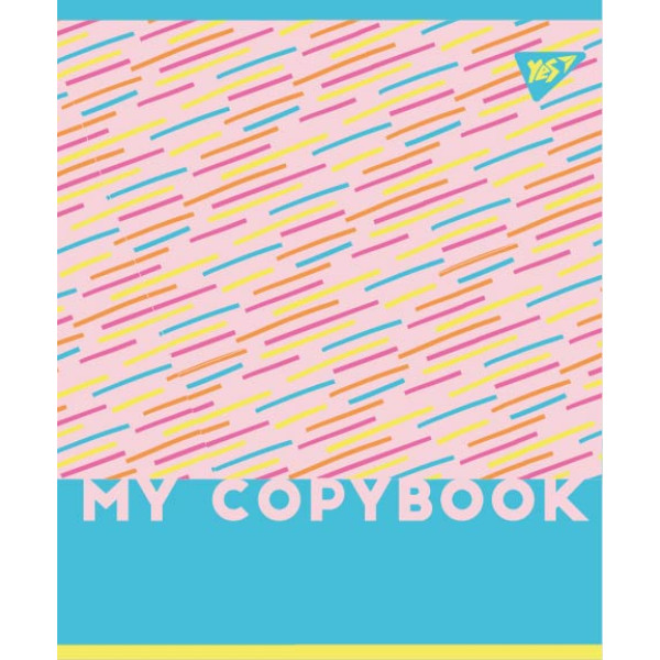 Student's notebook "YES" 12 sheets # /764206/ "LINES" mat. VDL+soft-touch+UV selection. (10/250)