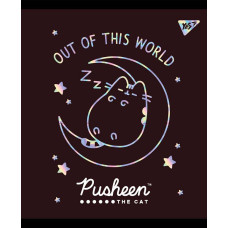 Зошит уч. "YES" 12арк.# /765143/ "Pusheen fabulous" софт-тач+фольга срібло голограф. (10/250)