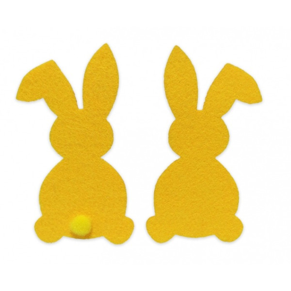 Blank "Diamond handles" /120358/ "Hare with a tail", 12 cm, 10 pcs in a pack, yellow
