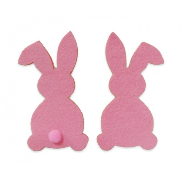 Blank "Diamond pens" /120361/ "Bunny with a tail", 12 cm, 10 pcs in a pack, pink