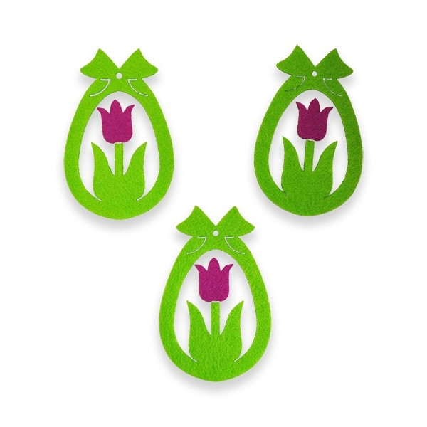 Blank "Diamond handles" /120390/ "Egg "Tulip", 10.5 cm, 20 pcs. in pack, lilac