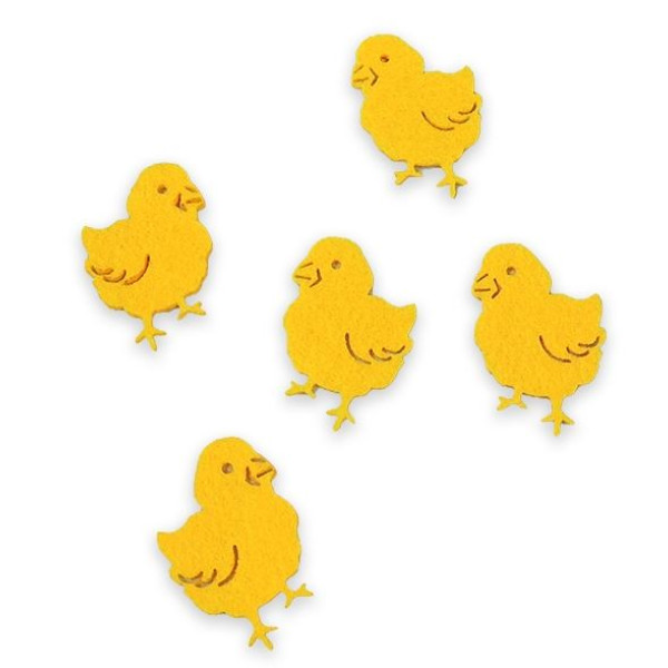 Blank "Diamond handles" /120362/ "Chicken", 4.5 cm, yellow, 30 pcs in a pack