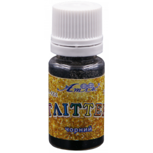 Glitter "Atlas" /AS-2057, A-923/ Black 7 g, in a plastic jar (1/6)