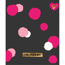 Тетрадь уч. "YES" 48арк. # / 764353 / "ART WAVE" мат. ВДЛ + Пантон 806С + фольга золото + софт-тач (5/100)