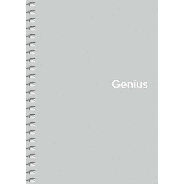 Notebook "Genius" spiral /A6-080-6805K/ ##, plastic 0.5 mm, 70 g/m2, rounded corners (4/160)