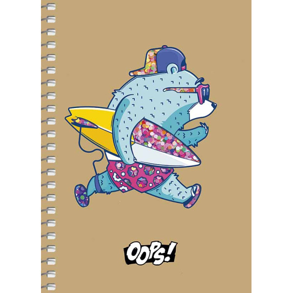 Sketchbook A6/80 sheets. "Student" KRAFT obkl., sp. /A6-SC-080-6121/ without lining, cream block, VD varnish, 70g/m2 (4/144)