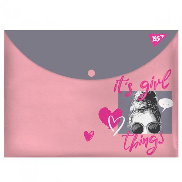 Envelope folder on A4 button "Yes" /491879/ "Girlish" (1/12/60/120)